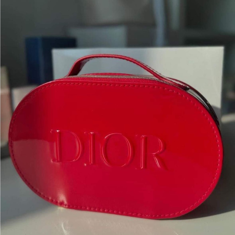 Dior Red Patent Top Handle Novelty Vanity NIB